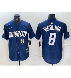 Men Detroit Tigers 8 Matt Vierling 2024 Navy City Connect Cool Base Limited Stitched Jersey 1 Men Detroit Tigers 8 Matt Vierling 2024 Navy City Connect Cool Base Limited Stitched Jersey 1