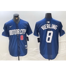 Men Detroit Tigers 8 Matt Vierling 2024 Navy City Connect Cool Base Limited Stitched jerseys 4 Men Detroit Tigers 8 Matt Vierling 2024 Navy City Connect Cool Base Limited Stitched jerseys 4