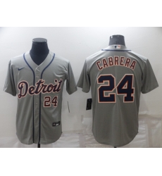 Men's Detroit Tigers #24 Miguel Cabrera Grey Stitched Cool Base Nike Jersey Men's Detroit Tigers #24 Miguel Cabrera Grey Stitched Cool Base Nike Jersey