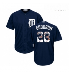 Mens Detroit Tigers 28 Niko Goodrum Authentic Navy Blue Team Logo Fashion Cool Base Baseball Jersey Mens Detroit Tigers 28 Niko Goodrum Authentic Navy Blue Team Logo Fashion Cool Base Baseball Jersey