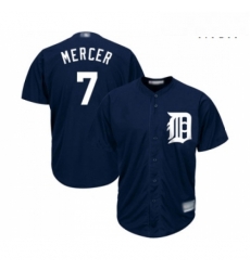 Mens Detroit Tigers 7 Jordy Mercer Replica Navy Blue Alternate Cool Base Baseball Jersey Mens Detroit Tigers 7 Jordy Mercer Replica Navy Blue Alternate Cool Base Baseball Jersey