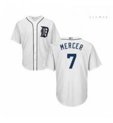 Mens Detroit Tigers 7 Jordy Mercer Replica White Home Cool Base Baseball Jersey Mens Detroit Tigers 7 Jordy Mercer Replica White Home Cool Base Baseball Jersey