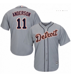 Mens Majestic Detroit Tigers 11 Sparky Anderson Replica Grey Road Cool Base MLB Jersey Mens Majestic Detroit Tigers 11 Sparky Anderson Replica Grey Road Cool Base MLB Jersey