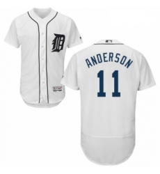 Mens Majestic Detroit Tigers 11 Sparky Anderson White Home Flex Base Authentic Collection MLB Jersey Mens Majestic Detroit Tigers 11 Sparky Anderson White Home Flex Base Authentic Collection MLB Jersey