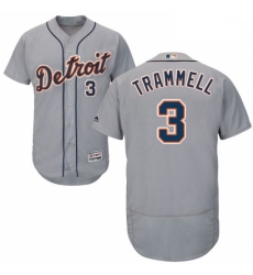 Mens Majestic Detroit Tigers 3 Alan Trammell Grey Road Flex Base Authentic Collection MLB Jersey Mens Majestic Detroit Tigers 3 Alan Trammell Grey Road Flex Base Authentic Collection MLB Jersey