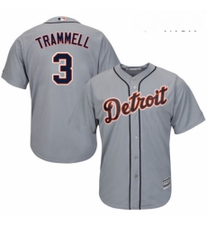Mens Majestic Detroit Tigers 3 Alan Trammell Replica Grey Road Cool Base MLB Jersey Mens Majestic Detroit Tigers 3 Alan Trammell Replica Grey Road Cool Base MLB Jersey