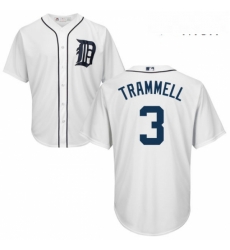 Mens Majestic Detroit Tigers 3 Alan Trammell Replica White Home Cool Base MLB Jersey Mens Majestic Detroit Tigers 3 Alan Trammell Replica White Home Cool Base MLB Jersey