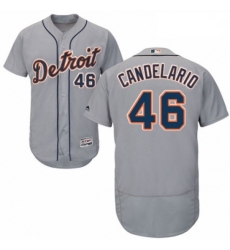 Mens Majestic Detroit Tigers 46 Jeimer Candelario Grey Road Flex Base Authentic Collection MLB Jersey Mens Majestic Detroit Tigers 46 Jeimer Candelario Grey Road Flex Base Authentic Collection MLB Jersey