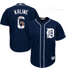 Mens Majestic Detroit Tigers 6 Al Kaline Authentic Navy Blue Team Logo Fashion Cool Base MLB Jersey Mens Majestic Detroit Tigers 6 Al Kaline Authentic Navy Blue Team Logo Fashion Cool Base MLB Jersey