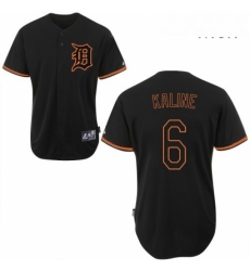 Mens Majestic Detroit Tigers 6 Al Kaline Replica Black Fashion MLB Jersey Mens Majestic Detroit Tigers 6 Al Kaline Replica Black Fashion MLB Jersey