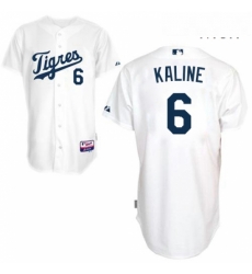 Mens Majestic Detroit Tigers 6 Al Kaline Replica White Los Tigres MLB Jersey Mens Majestic Detroit Tigers 6 Al Kaline Replica White Los Tigres MLB Jersey