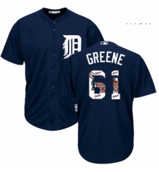 Mens Majestic Detroit Tigers 61 Shane Greene Authentic Navy Blue Team Logo Fashion Cool Base MLB Jersey Mens Majestic Detroit Tigers 61 Shane Greene Authentic Navy Blue Team Logo Fashion Cool Base MLB Jersey