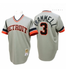Mens Mitchell and Ness Detroit Tigers 3 Alan Trammell Replica Grey Throwback MLB Jersey Mens Mitchell and Ness Detroit Tigers 3 Alan Trammell Replica Grey Throwback MLB Jersey