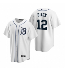Mens Nike Detroit Tigers 12 Brandon Dixon White Home Stitched Baseball Jersey Mens Nike Detroit Tigers 12 Brandon Dixon White Home Stitched Baseball Jersey