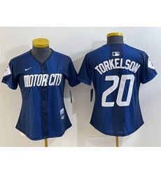 Women Detroit Tigers 20 Spencer Torkelson 2024 Navy City Connect Cool Base Limited Stitched Baseball Jersey Women Detroit Tigers 20 Spencer Torkelson 2024 Navy City Connect Cool Base Limited Stitched Baseball Jersey