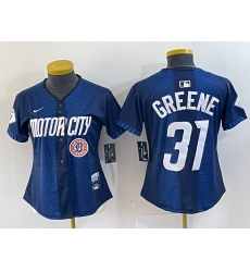 Women Detroit Tigers 31 Riley Greene 2024 Navy City Connect Cool Base Limited Stitched jerseys 2 Women Detroit Tigers 31 Riley Greene 2024 Navy City Connect Cool Base Limited Stitched jerseys 2