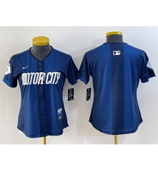 Women Detroit Tigers Blank 2024 Navy City Connect Cool Base Limited Stitched Baseball Jersey Women Detroit Tigers Blank 2024 Navy City Connect Cool Base Limited Stitched Baseball Jersey