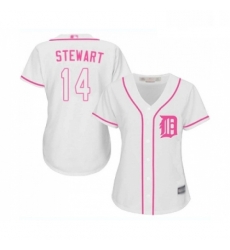 Womens Detroit Tigers 14 Christin Stewart Replica White Fashion Cool Base Baseball Jersey Womens Detroit Tigers 14 Christin Stewart Replica White Fashion Cool Base Baseball Jersey