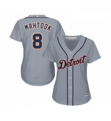 Womens Detroit Tigers 8 Mikie Mahtook Authentic Grey Road Cool Base Baseball Jersey Womens Detroit Tigers 8 Mikie Mahtook Authentic Grey Road Cool Base Baseball Jersey