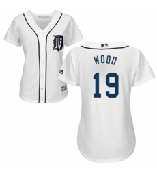 Womens Majestic Detroit Tigers 19 Travis Wood Authentic White Home Cool Base MLB Jersey Womens Majestic Detroit Tigers 19 Travis Wood Authentic White Home Cool Base MLB Jersey