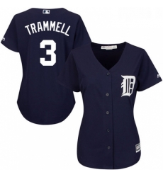 Womens Majestic Detroit Tigers 3 Alan Trammell Replica Navy Blue Alternate Cool Base MLB Jersey Womens Majestic Detroit Tigers 3 Alan Trammell Replica Navy Blue Alternate Cool Base MLB Jersey