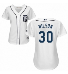 Womens Majestic Detroit Tigers 30 Alex Wilson Authentic White Home Cool Base MLB Jersey Womens Majestic Detroit Tigers 30 Alex Wilson Authentic White Home Cool Base MLB Jersey