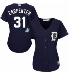 Womens Majestic Detroit Tigers 31 Ryan Carpenter Replica Navy Blue Alternate Cool Base MLB Jersey Womens Majestic Detroit Tigers 31 Ryan Carpenter Replica Navy Blue Alternate Cool Base MLB Jersey
