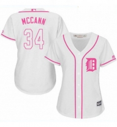 Womens Majestic Detroit Tigers 34 James McCann Authentic White Fashion Cool Base MLB Jersey Womens Majestic Detroit Tigers 34 James McCann Authentic White Fashion Cool Base MLB Jersey