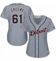 Womens Majestic Detroit Tigers 61 Shane Greene Replica Grey Road Cool Base MLB Jersey Womens Majestic Detroit Tigers 61 Shane Greene Replica Grey Road Cool Base MLB Jersey