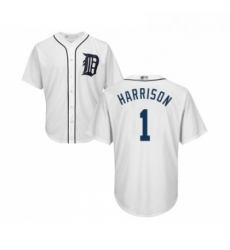 Youth Detroit Tigers 1 Josh Harrison Replica White Home Cool Base Baseball Jersey Youth Detroit Tigers 1 Josh Harrison Replica White Home Cool Base Baseball Jersey