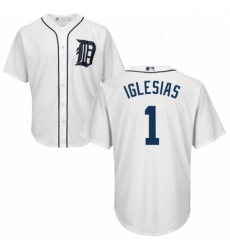 Youth Majestic Detroit Tigers 1 Jose Iglesias Replica White Home Cool Base MLB Jersey Youth Majestic Detroit Tigers 1 Jose Iglesias Replica White Home Cool Base MLB Jersey