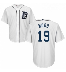 Youth Majestic Detroit Tigers 19 Travis Wood Authentic White Home Cool Base MLB Jersey Youth Majestic Detroit Tigers 19 Travis Wood Authentic White Home Cool Base MLB Jersey