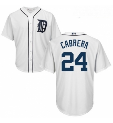 Youth Majestic Detroit Tigers 24 Miguel Cabrera Replica White Home Cool Base MLB Jersey Youth Majestic Detroit Tigers 24 Miguel Cabrera Replica White Home Cool Base MLB Jersey