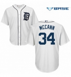 Youth Majestic Detroit Tigers 34 James McCann Authentic White Home Cool Base MLB Jersey Youth Majestic Detroit Tigers 34 James McCann Authentic White Home Cool Base MLB Jersey