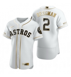 Houston Astros 2 Alex Bregman White Nike Mens Authentic Golden Edition MLB Jersey Houston Astros 2 Alex Bregman White Nike Mens Authentic Golden Edition MLB Jersey