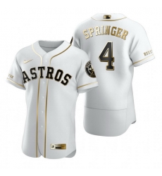 Houston Astros 4 George Springer White Nike Mens Authentic Golden Edition MLB Jersey Houston Astros 4 George Springer White Nike Mens Authentic Golden Edition MLB Jersey