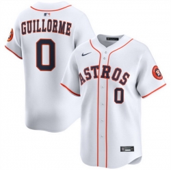 Men Houston Astros 0 Luis Guillorme White 2025 Home Limited Stitched Baseball Jersey
