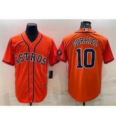 Men Houston Astros 10 Yuli Gurriel Orange With Patch Cool Base Stitched Jersey Men Houston Astros 10 Yuli Gurriel Orange With Patch Cool Base Stitched Jersey