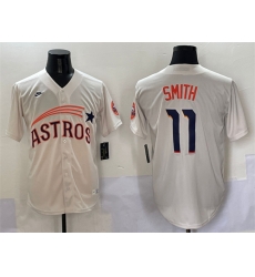 Men Houston Astros 11 Cam Smith Cream Throwback Cooperstown Collection Limited Stitched Baseball Jersey Men Houston Astros 11 Cam Smith Cream Throwback Cooperstown Collection Limited Stitched Baseball Jersey