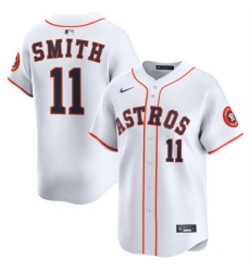Men Houston Astros 11 Cam Smith White 2025 Home Limited Stitched Baseball Jersey Men Houston Astros 11 Cam Smith White 2025 Home Limited Stitched Baseball Jersey