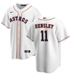 Men Houston Astros 11 David Hensley White Cool Base Stitched Baseball Jersey Men Houston Astros 11 David Hensley White Cool Base Stitched Baseball Jersey
