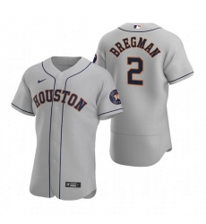 Men Houston Astros 2 Alex Bregman Gray Flex Base Stitched JerseyS Men Houston Astros 2 Alex Bregman Gray Flex Base Stitched JerseyS