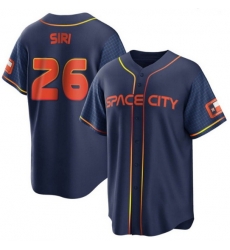 Men Houston Astros 26 Jose Siri 2022 Navy City Connect Cool Base Stitched Jersey Men Houston Astros 26 Jose Siri 2022 Navy City Connect Cool Base Stitched Jersey
