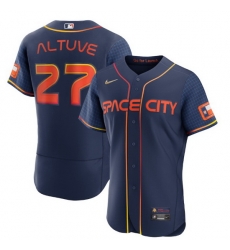 Men Houston Astros 27 Jose Altuve 2022 Navy City Connect Flex Base Stitched Baseball jersey Men Houston Astros 27 Jose Altuve 2022 Navy City Connect Flex Base Stitched Baseball jersey