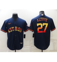 Men Houston Astros 27 Jose Altuve 2022 Navy Cool Base Stitched Jerse Men Houston Astros 27 Jose Altuve 2022 Navy Cool Base Stitched Jerse