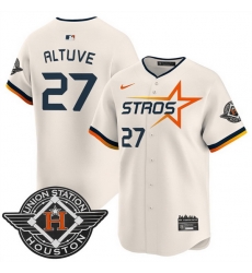 Men Houston Astros 27 Jose Altuve Cream 2025 City Connect Limited Stitched Baseball Jersey Men Houston Astros 27 Jose Altuve Cream 2025 City Connect Limited Stitched Baseball Jersey