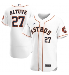 Men Houston Astros 27 Jose Altuve Men Nike White Home 2020 Flex Base Player MLB Jersey Men Houston Astros 27 Jose Altuve Men Nike White Home 2020 Flex Base Player MLB Jersey