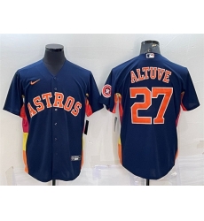 Men Houston Astros 27 Jose Altuve Navy With Patch Cool Base Stitched Jersey Men Houston Astros 27 Jose Altuve Navy With Patch Cool Base Stitched Jersey