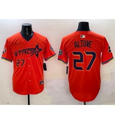 Men Houston Astros 27 Jose Altuve Orange 2025 City Connect With Texas Patch Limited Stitched Baseball Jersey Men Houston Astros 27 Jose Altuve Orange 2025 City Connect With Texas Patch Limited Stitched Baseball Jersey