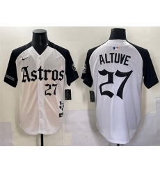 Men Houston Astros 27 Jose Altuve White Black Gothic 27Houston Born Barrio Raised 27 Limited Stitched Baseball Jersey Men Houston Astros 27 Jose Altuve White Black Gothic 27Houston Born Barrio Raised 27 Limited Stitched Baseball Jersey